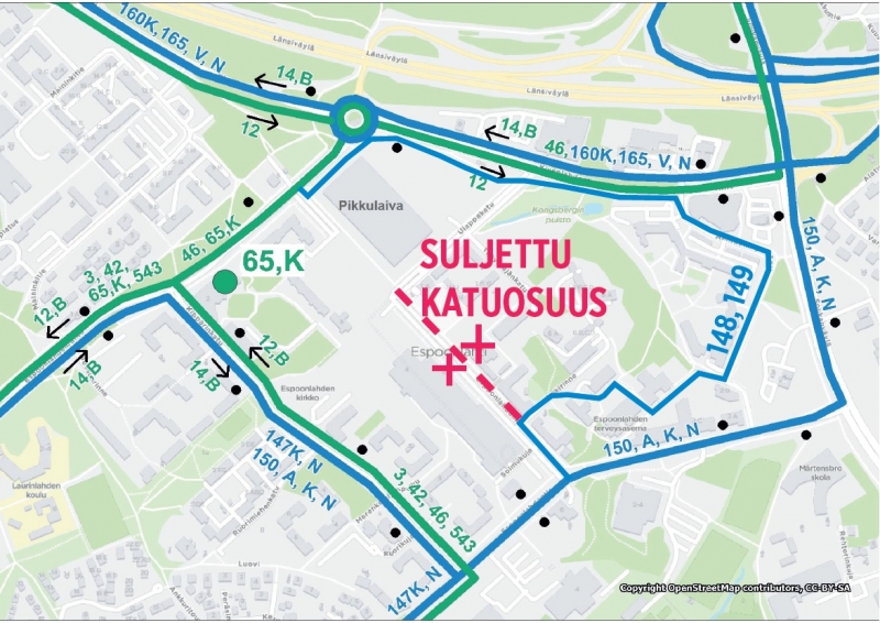 Espoonlahti reittimuutos