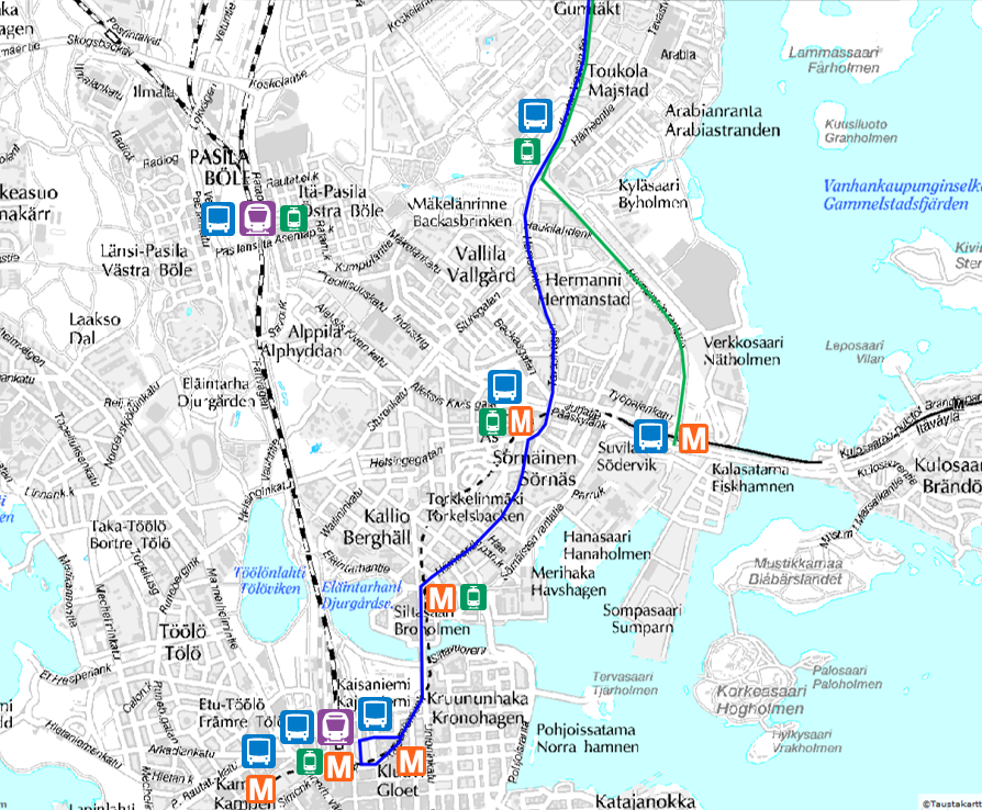kalasatama kartta Lahdenväylän linjastosuunnitelma | HSL kalasatama kartta kalasatama kartta Lahdenväylän linjastosuunnitelma | HSL kalasatama kartta