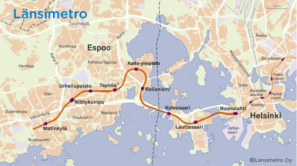 kartta matinkylä West Metro | HSL kartta matinkylä