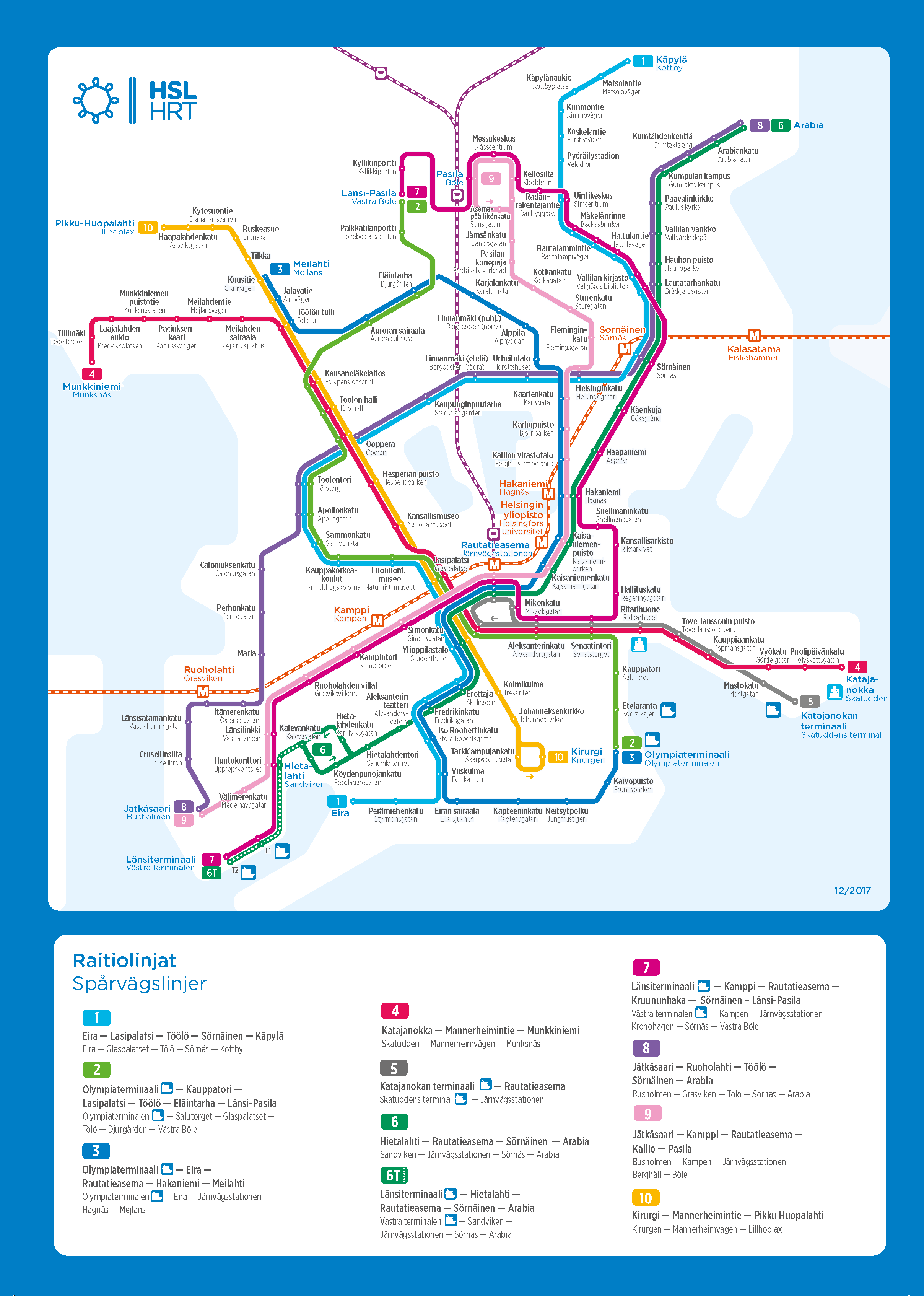 helsinki raitiovaunu kartta Uudet linjat ja kartat | HSL helsinki raitiovaunu kartta